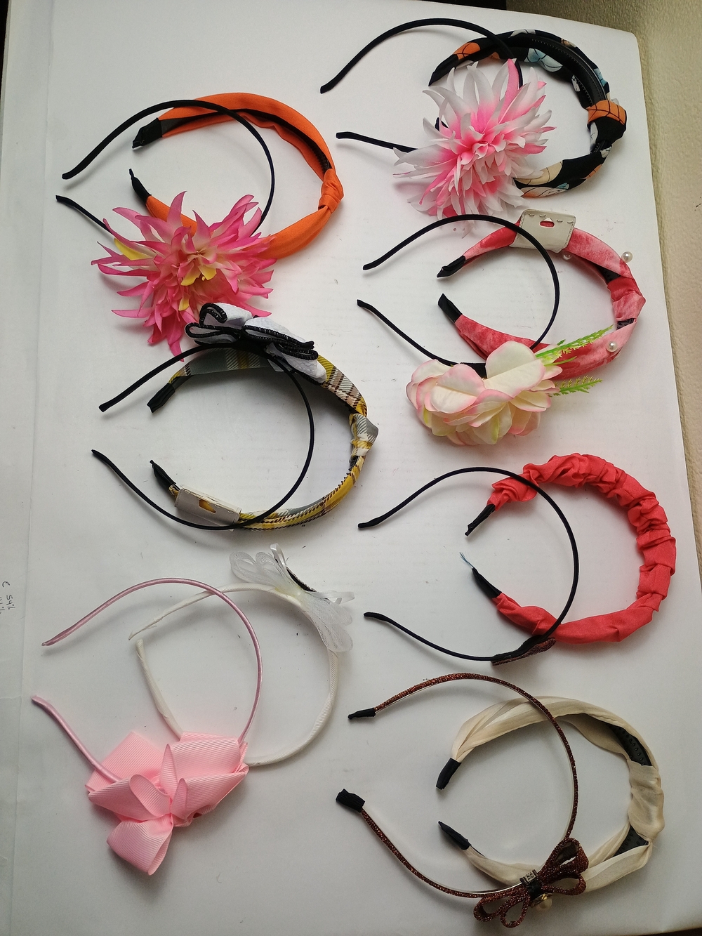 Women's Pink Floral Headband - Hair Accessories - Mix Lot Of 14